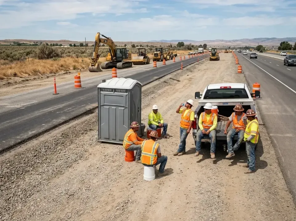 highway-road-construction-crew-007 — frequently asked questions, Porta Potty and Restroom Rentals in Redmond, OR